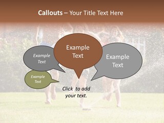 A Group Of Kids Playing In A Sprinkle Of Water PowerPoint Template