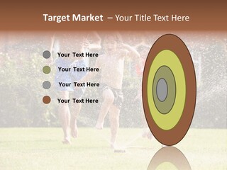 A Group Of Kids Playing In A Sprinkle Of Water PowerPoint Template