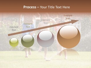 A Group Of Kids Playing In A Sprinkle Of Water PowerPoint Template