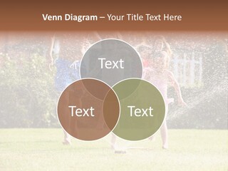 A Group Of Kids Playing In A Sprinkle Of Water PowerPoint Template