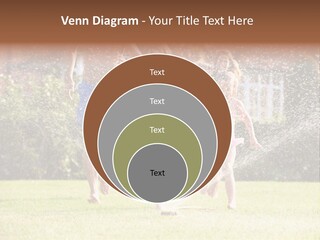 A Group Of Kids Playing In A Sprinkle Of Water PowerPoint Template