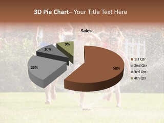 A Group Of Kids Playing In A Sprinkle Of Water PowerPoint Template