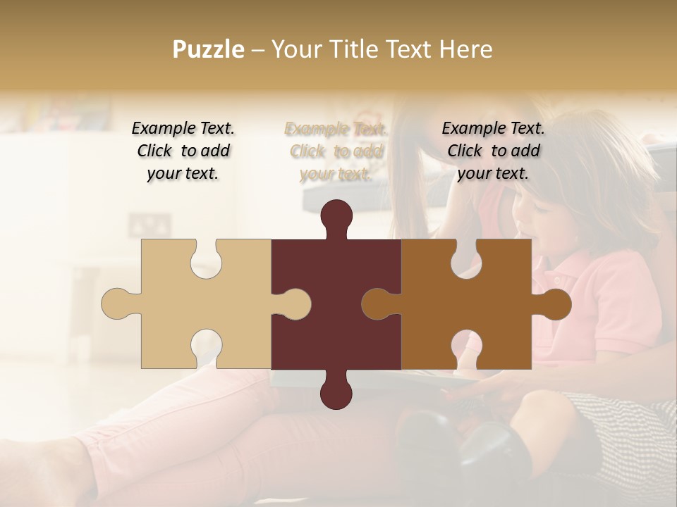 A Woman Reading A Book To A Little Girl PowerPoint Template