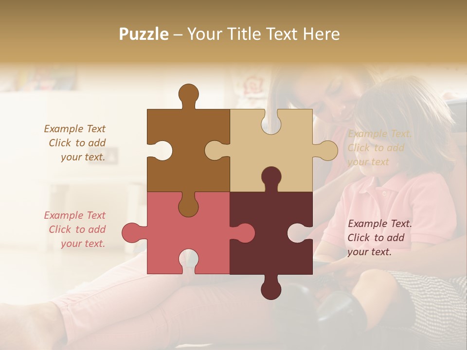 A Woman Reading A Book To A Little Girl PowerPoint Template