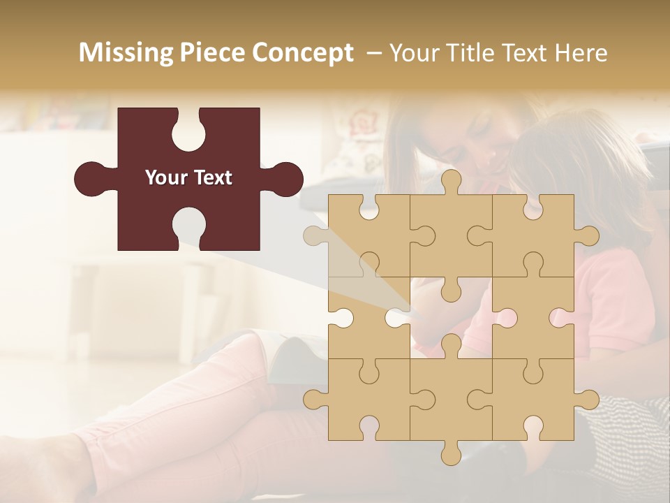 A Woman Reading A Book To A Little Girl PowerPoint Template