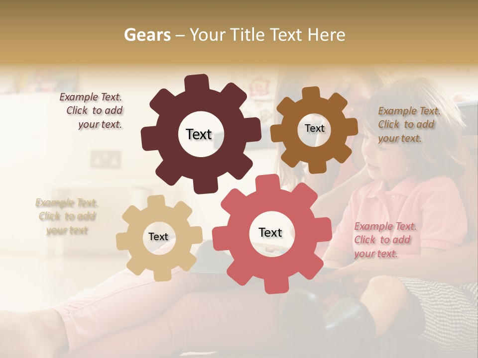 A Woman Reading A Book To A Little Girl PowerPoint Template