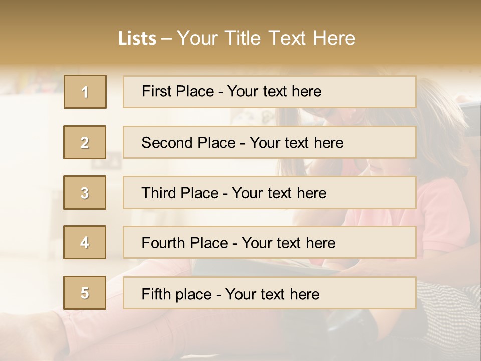 A Woman Reading A Book To A Little Girl PowerPoint Template