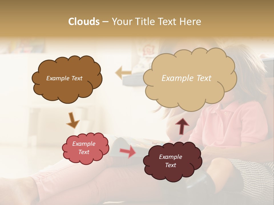 A Woman Reading A Book To A Little Girl PowerPoint Template