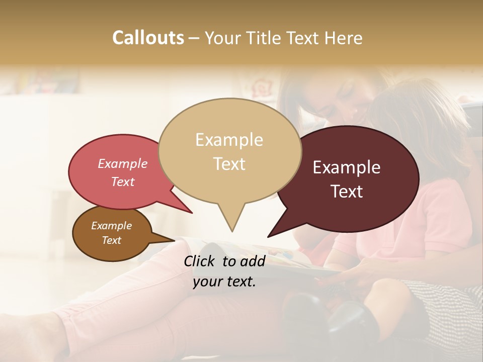 A Woman Reading A Book To A Little Girl PowerPoint Template