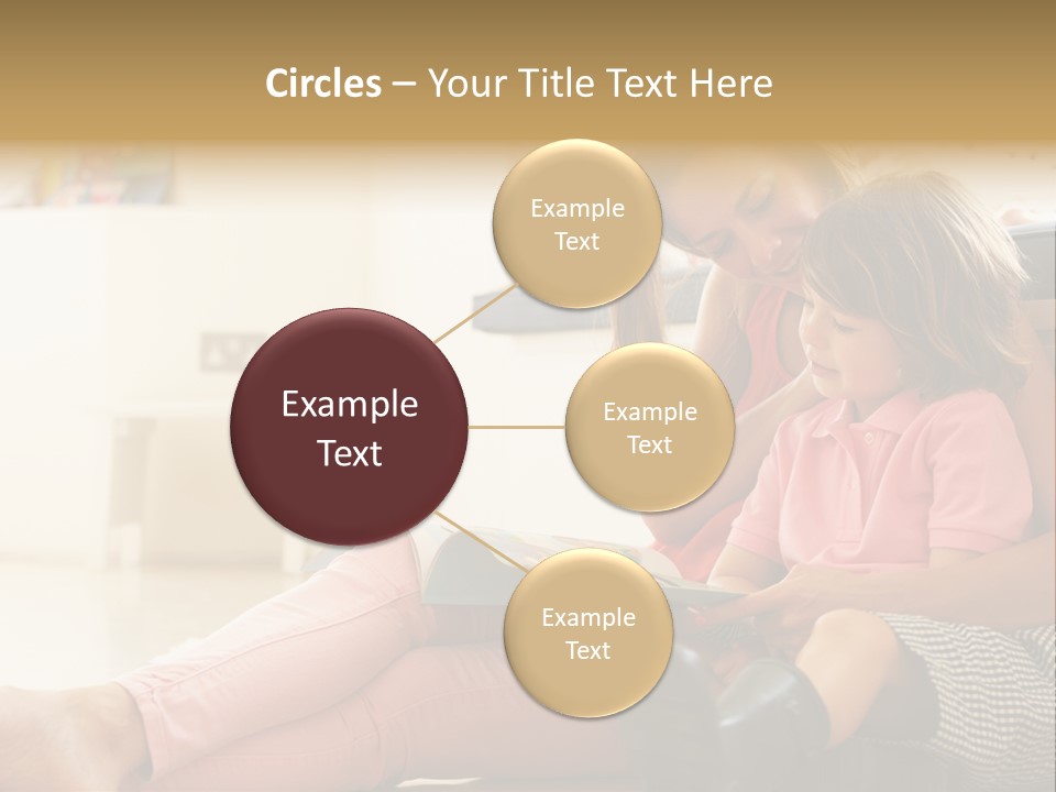 A Woman Reading A Book To A Little Girl PowerPoint Template