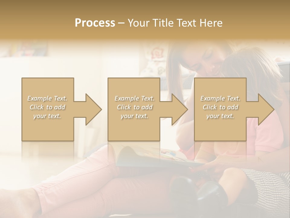 A Woman Reading A Book To A Little Girl PowerPoint Template