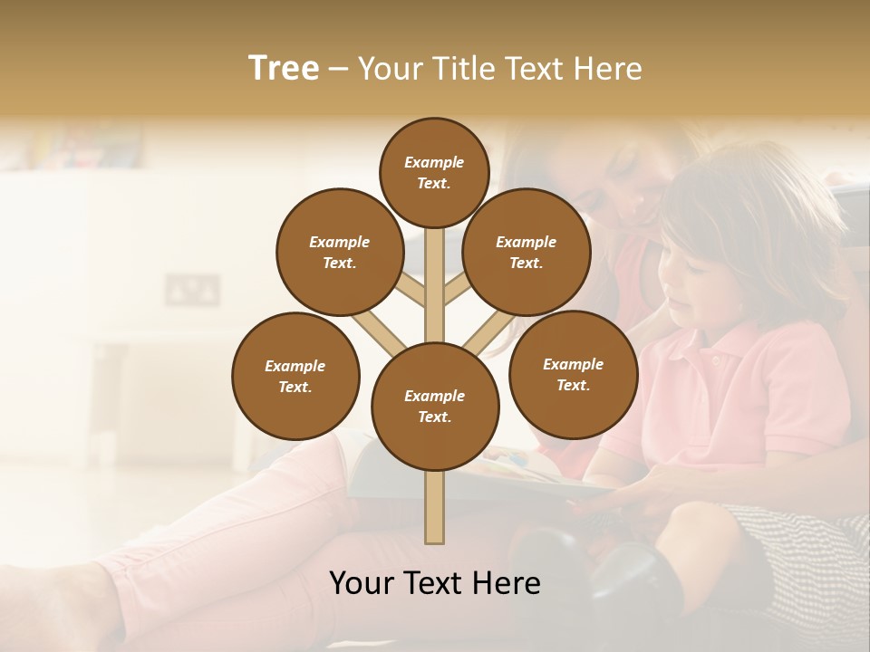 A Woman Reading A Book To A Little Girl PowerPoint Template