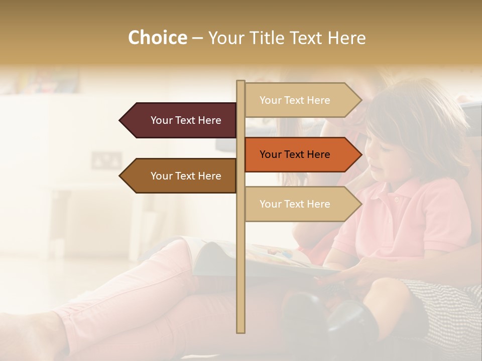 A Woman Reading A Book To A Little Girl PowerPoint Template