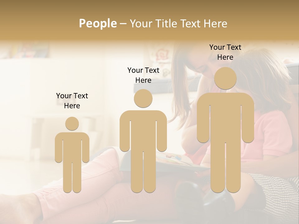 A Woman Reading A Book To A Little Girl PowerPoint Template