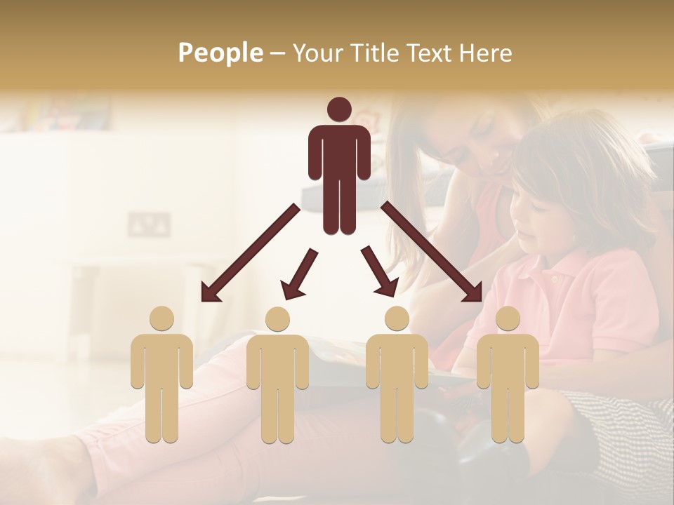 A Woman Reading A Book To A Little Girl PowerPoint Template