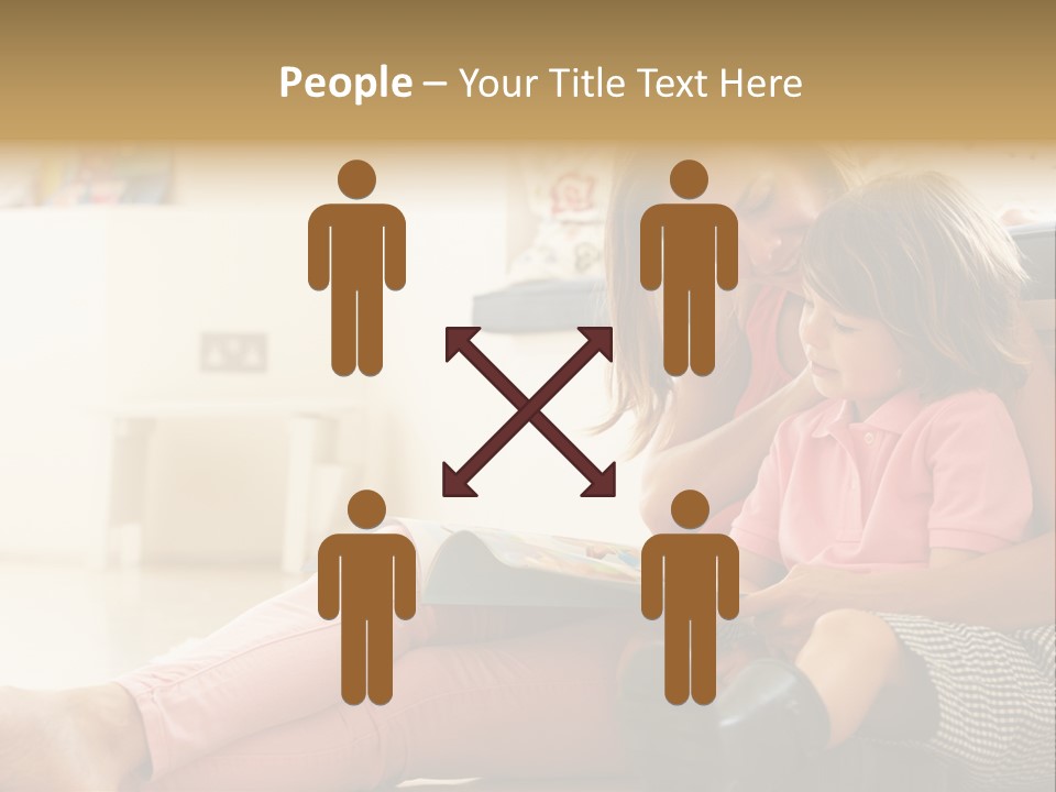 A Woman Reading A Book To A Little Girl PowerPoint Template