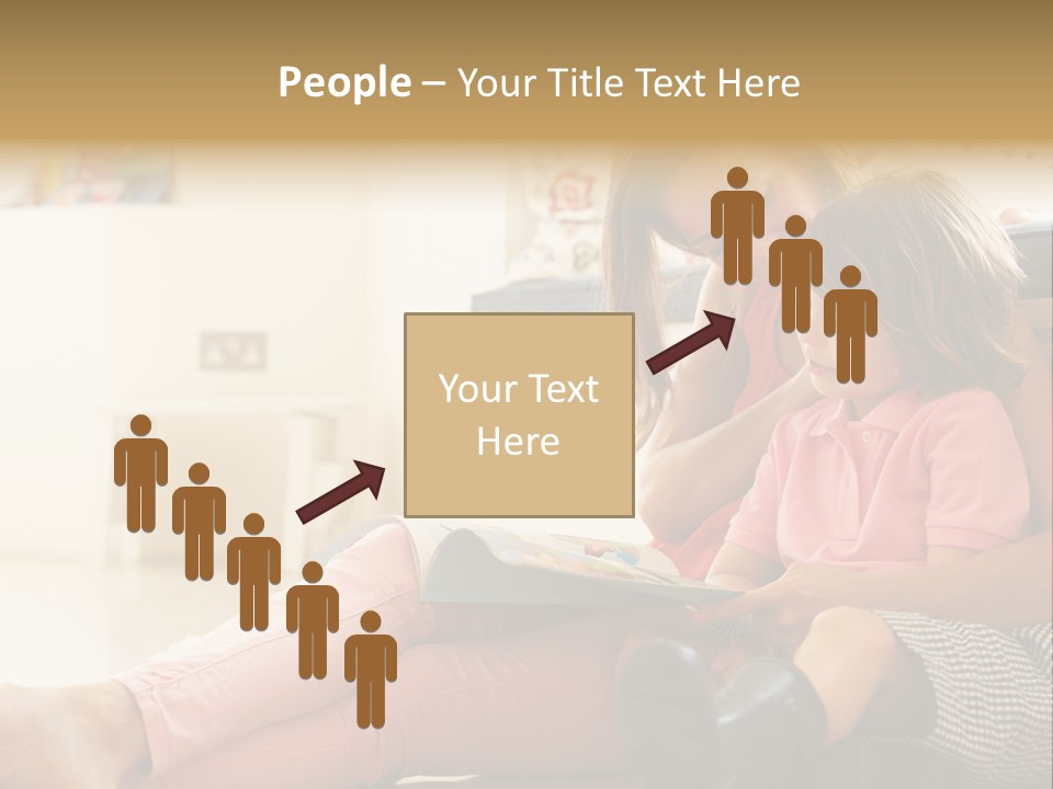 A Woman Reading A Book To A Little Girl PowerPoint Template