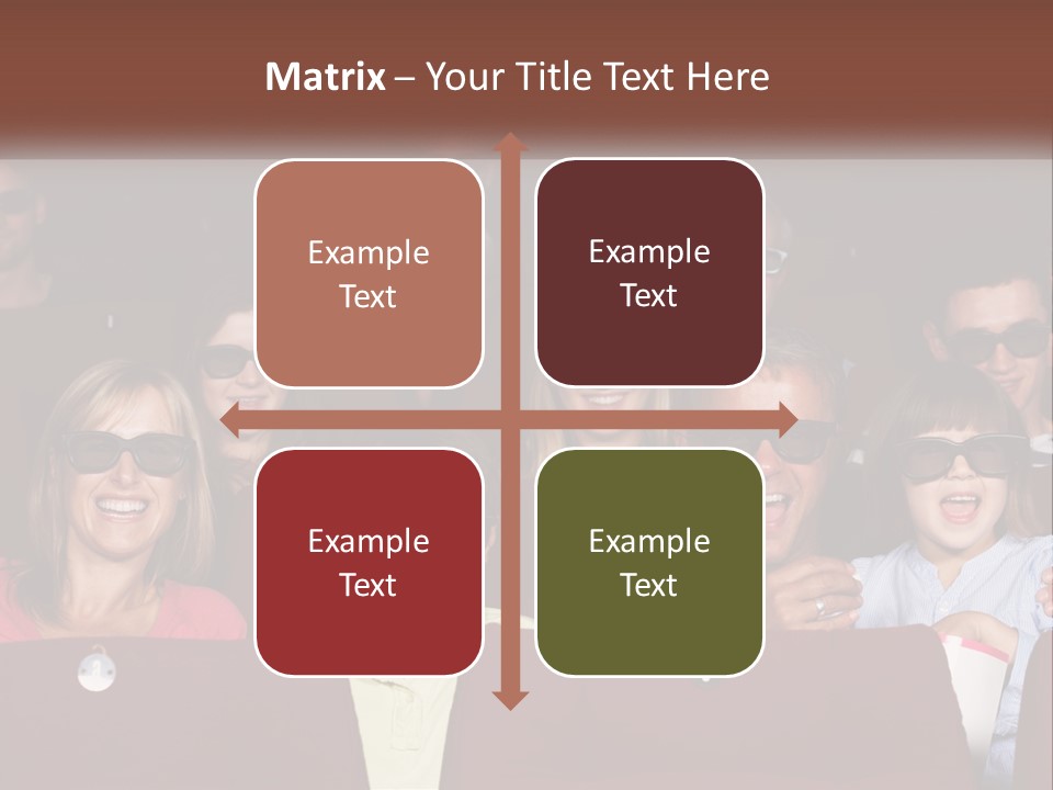 A Group Of People Sitting In A Movie Theater PowerPoint Template