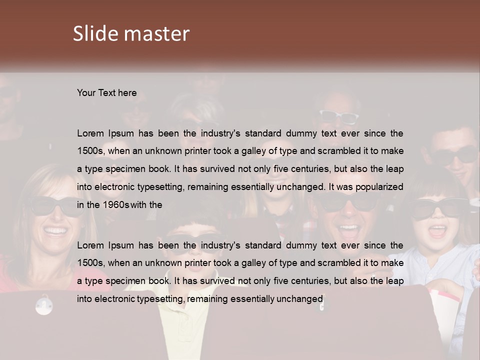 A Group Of People Sitting In A Movie Theater PowerPoint Template