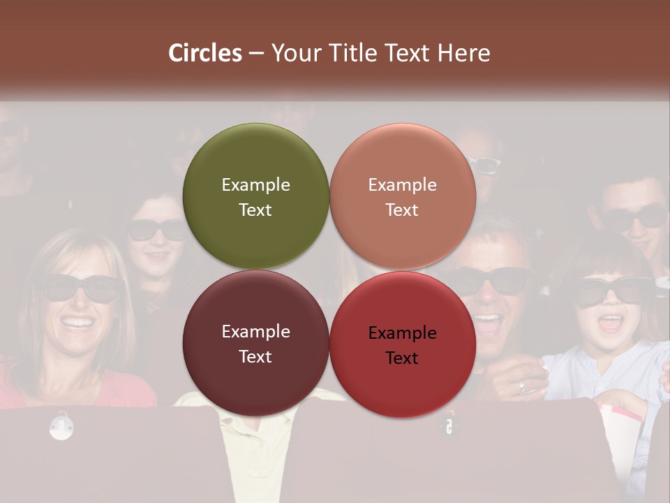 A Group Of People Sitting In A Movie Theater PowerPoint Template