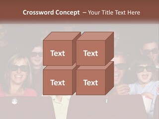 A Group Of People Sitting In A Movie Theater PowerPoint Template