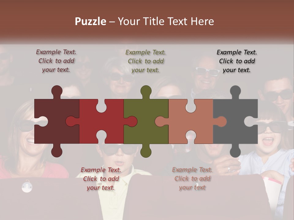 A Group Of People Sitting In A Movie Theater PowerPoint Template