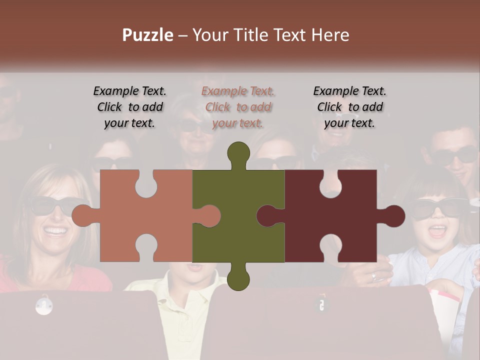 A Group Of People Sitting In A Movie Theater PowerPoint Template