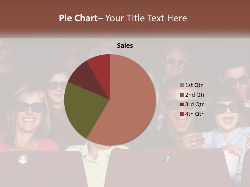 A Group Of People Sitting In A Movie Theater PowerPoint Template