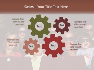 A Group Of People Sitting In A Movie Theater PowerPoint Template