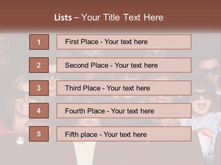 A Group Of People Sitting In A Movie Theater PowerPoint Template