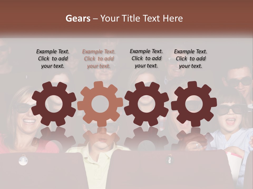 A Group Of People Sitting In A Movie Theater PowerPoint Template