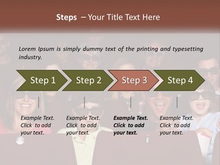 A Group Of People Sitting In A Movie Theater PowerPoint Template