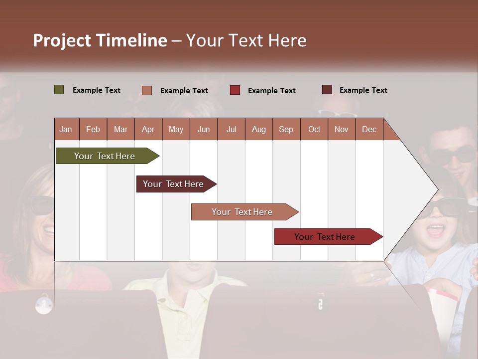 A Group Of People Sitting In A Movie Theater PowerPoint Template
