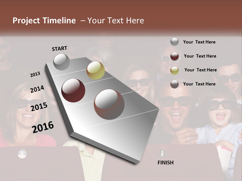 A Group Of People Sitting In A Movie Theater PowerPoint Template