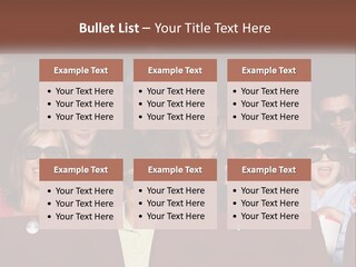 A Group Of People Sitting In A Movie Theater PowerPoint Template