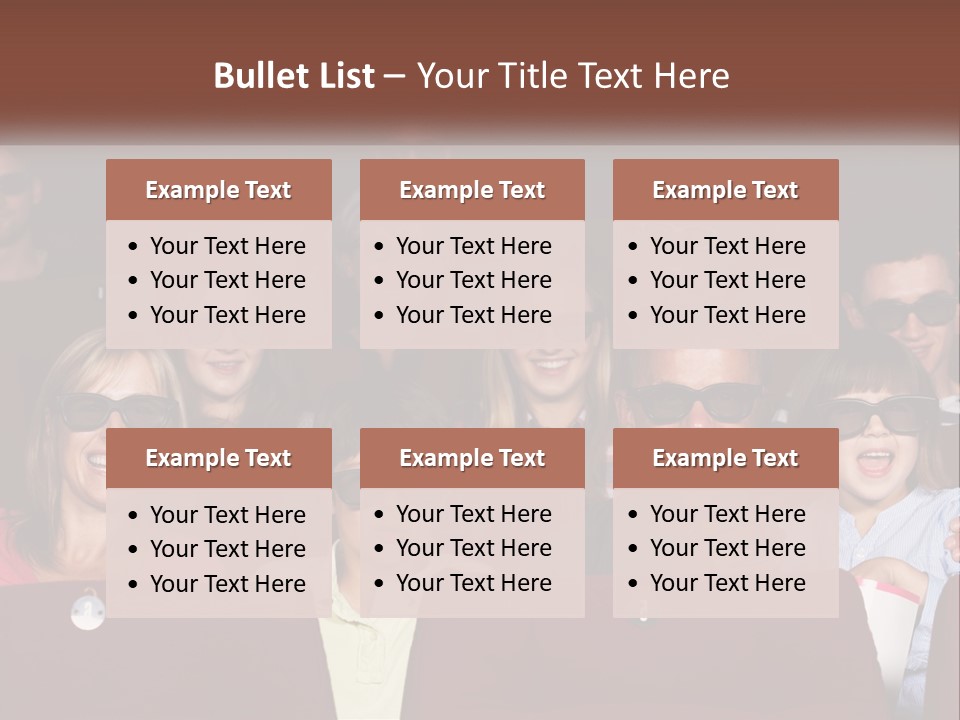 A Group Of People Sitting In A Movie Theater PowerPoint Template