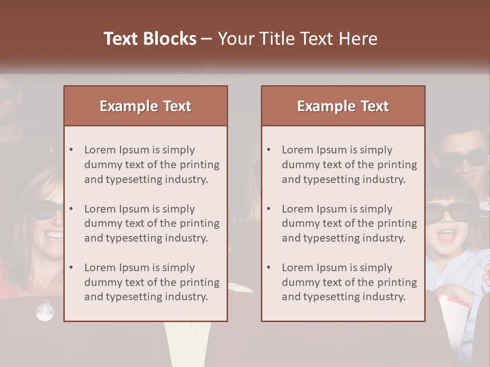 A Group Of People Sitting In A Movie Theater PowerPoint Template