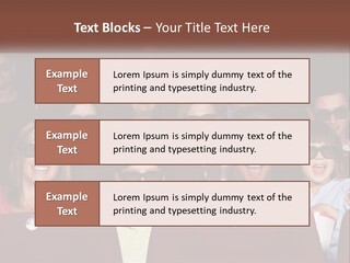 A Group Of People Sitting In A Movie Theater PowerPoint Template