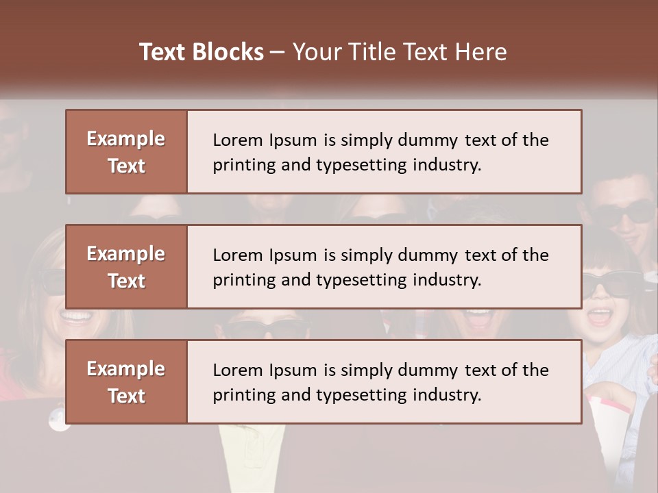 A Group Of People Sitting In A Movie Theater PowerPoint Template