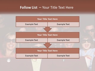 A Group Of People Sitting In A Movie Theater PowerPoint Template