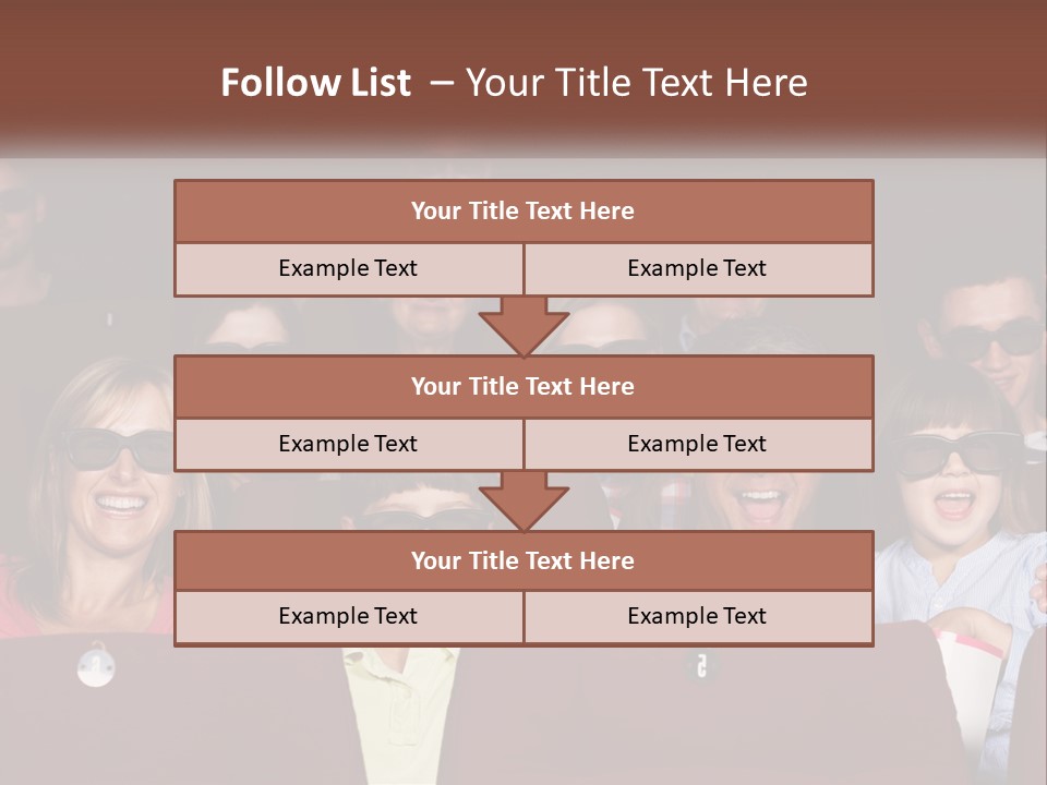 A Group Of People Sitting In A Movie Theater PowerPoint Template