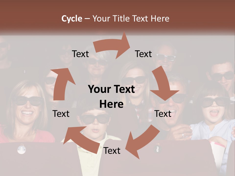 A Group Of People Sitting In A Movie Theater PowerPoint Template