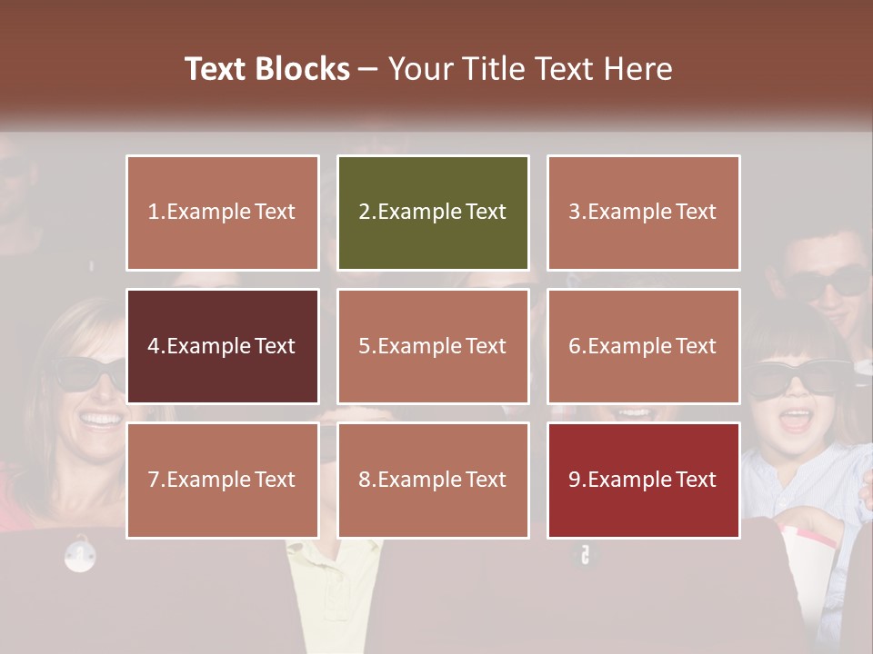 A Group Of People Sitting In A Movie Theater PowerPoint Template