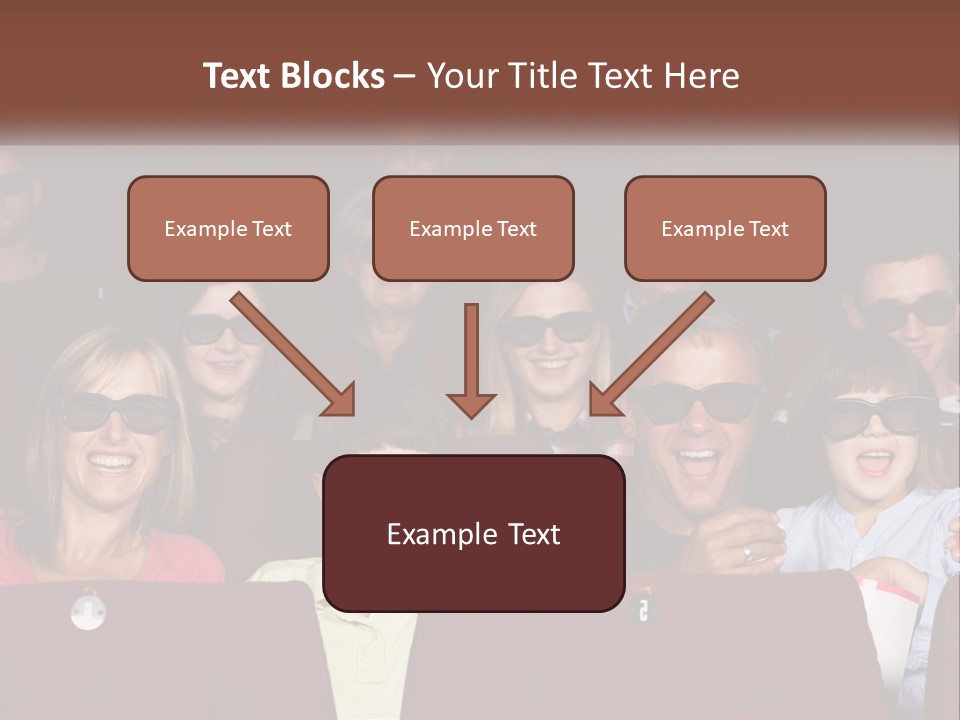A Group Of People Sitting In A Movie Theater PowerPoint Template