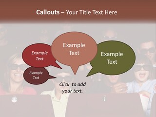 A Group Of People Sitting In A Movie Theater PowerPoint Template