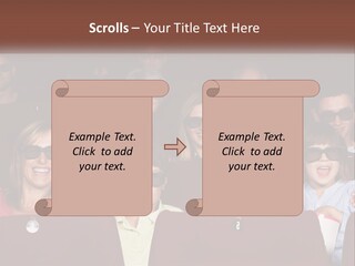 A Group Of People Sitting In A Movie Theater PowerPoint Template