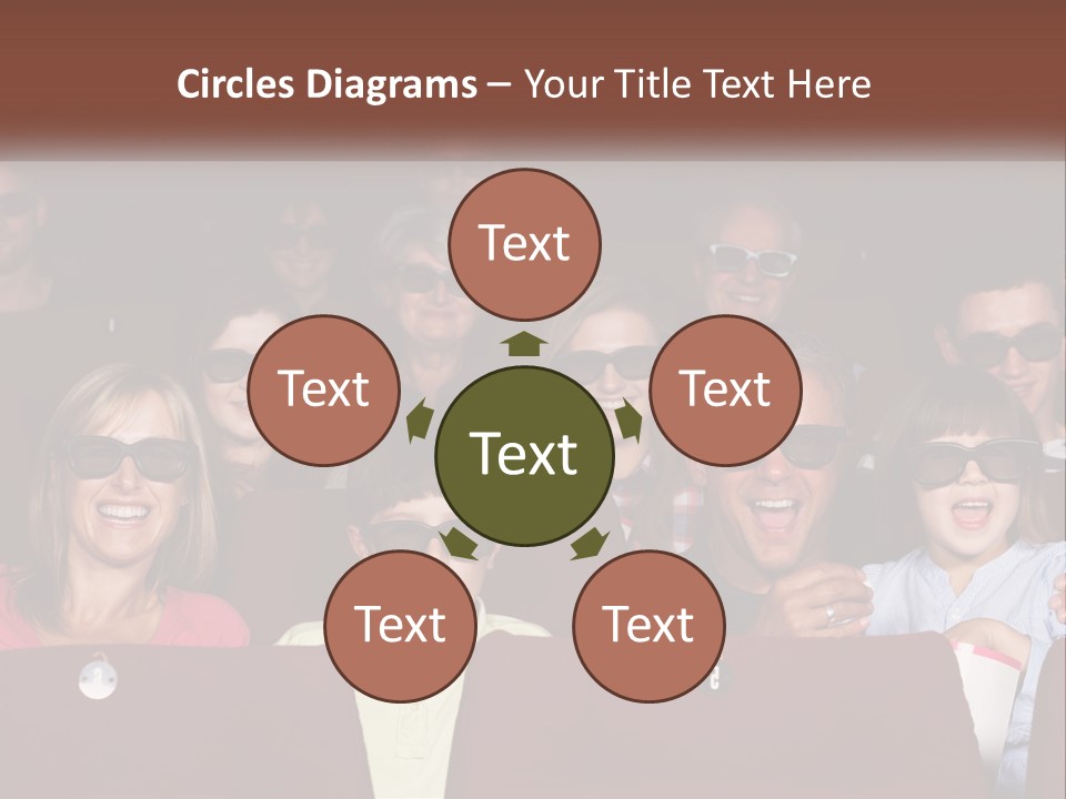 A Group Of People Sitting In A Movie Theater PowerPoint Template