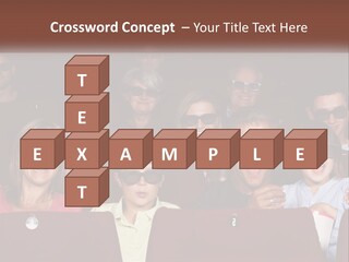 A Group Of People Sitting In A Movie Theater PowerPoint Template