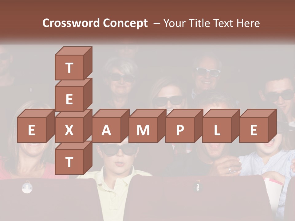 A Group Of People Sitting In A Movie Theater PowerPoint Template