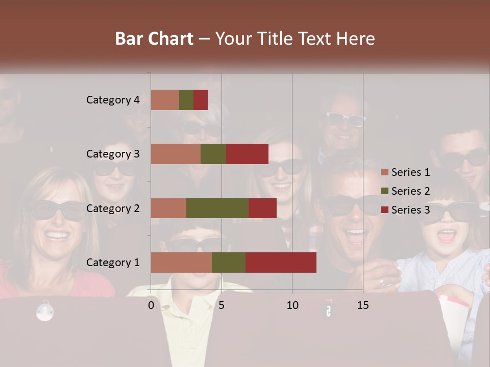 A Group Of People Sitting In A Movie Theater PowerPoint Template